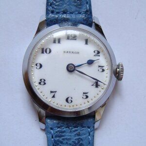 VINTAGE LADY WIND UP SAVAGE ,CERAMIC DIAL,RUN GREAT